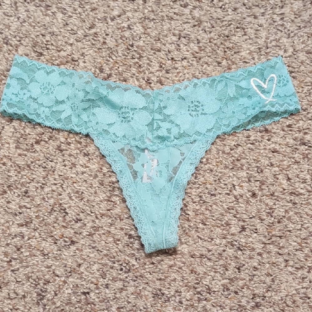 Victoria's Secret Teal Lace Thong